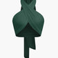Solid Color Y2k Tie Back Cross Halter Top 