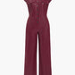 Solid color vintage faux leather button overalls 