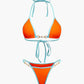 Set bikini a 2 pezzi con dettagli in perla vintage a contrasto 