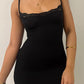 Mini abiti con reggicalze stretti in pizzo nero curvy