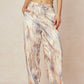 JY Vintage Marble Print High Waisted Straight Leg Pants/Vintage Marble Print High Waisted Straight Leg Pants