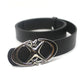 Black Y2K moon star buckle belt