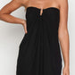 Constantia Black Strapless Minikleid