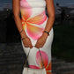 Ginevra Weißes Frangipani Maxikleid