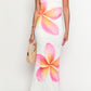 Ginevra Weißes Frangipani Maxikleid