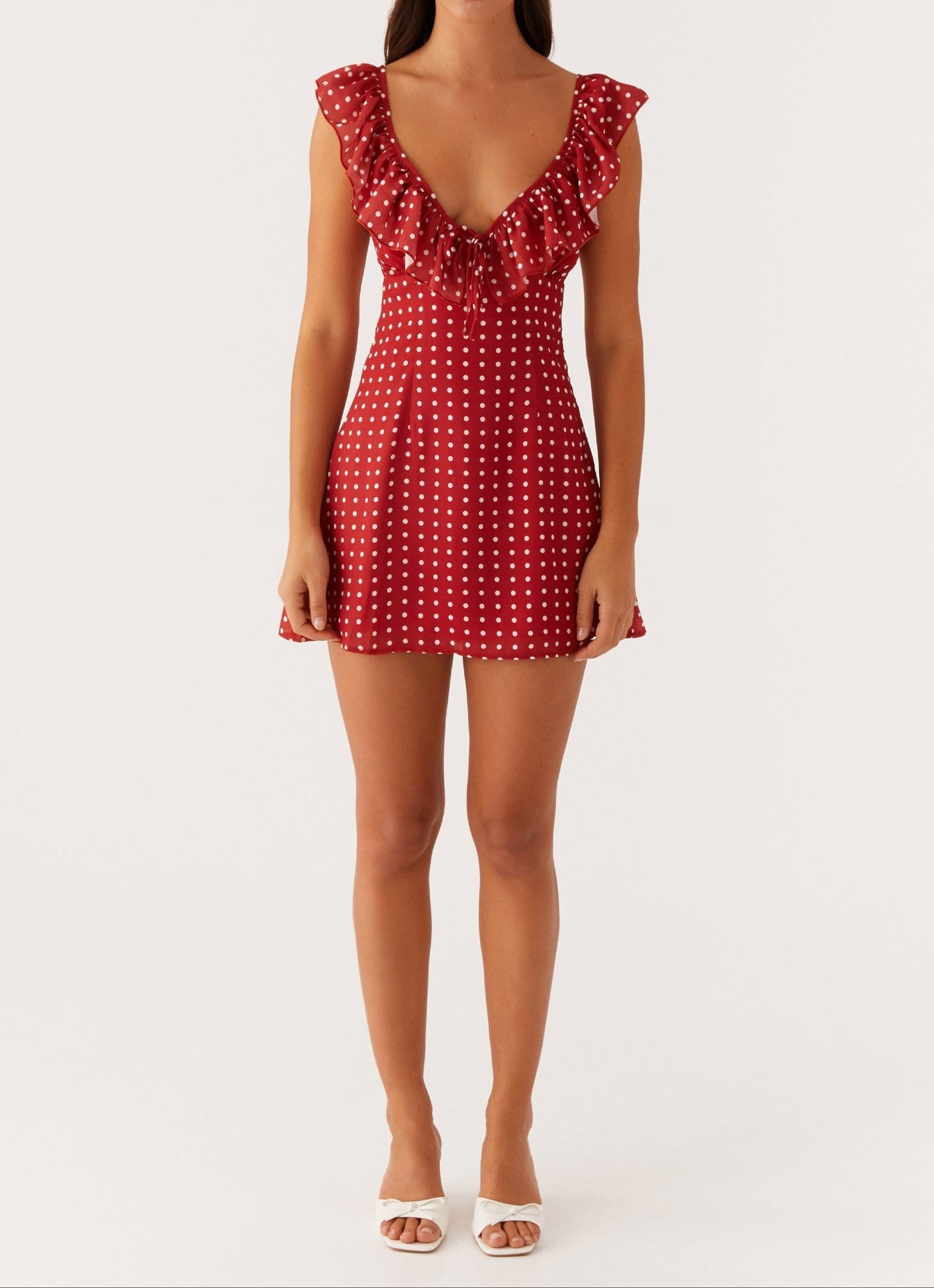 Agnola Minikleid – Rot mit Polka Dots