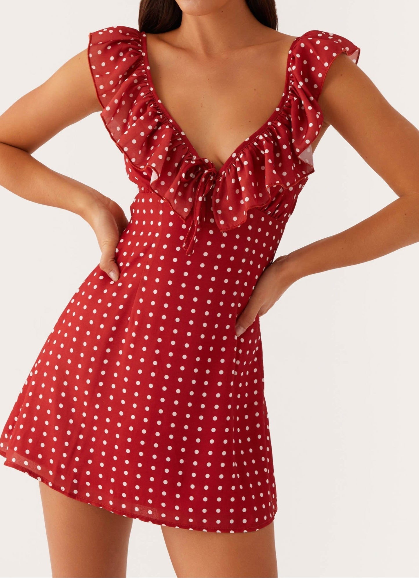 Agnola Minikleid – Rot mit Polka Dots