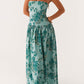 Agnesca Maxikleid – Wolkenblaues Blumenmuster