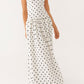 Jolanda Maxikleid – Weiße Polka Dots