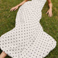 Jolanda Maxikleid – Weiße Polka Dots