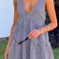 Wenecja Schwarz Gingham Minikleid