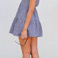 Wenecja Schwarz Gingham Minikleid