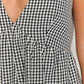 Wenecja Schwarz Gingham Minikleid