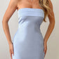 Eleonora Blue Strapless Mini Dress 