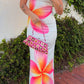 Ginevra Weißes Frangipani Maxikleid