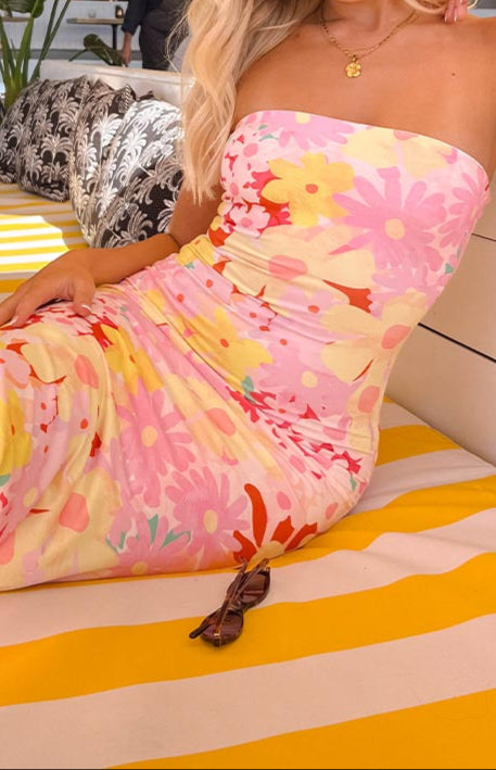 Barbarella maxikleid z truskawkową dziewczyną