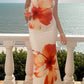 Pippa Weißes Maxikleid mit Blumenmuster
