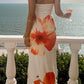 Pippa Weißes Maxikleid mit Blumenmuster