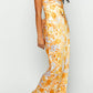 Armani Maxi Abendkleid in Orange mit Blumenprint