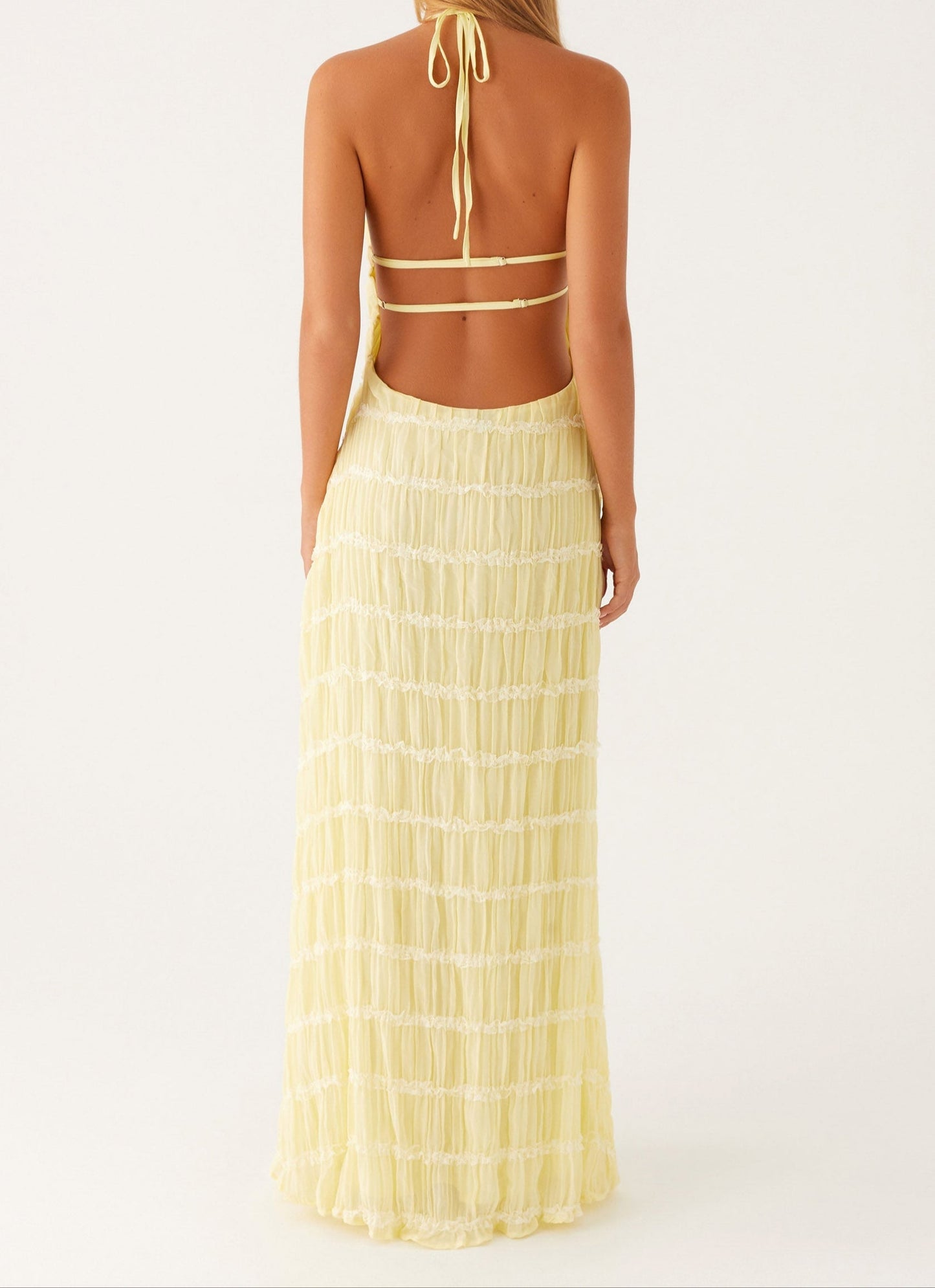 Paula maxikleid - geel