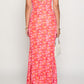 Orsa Orange Blümchenmuster MaxiKleid