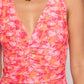 Orsa Orange Blümchenmuster MaxiKleid