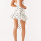 Dominica Schalt Minikleid – Weiße Polka Dots