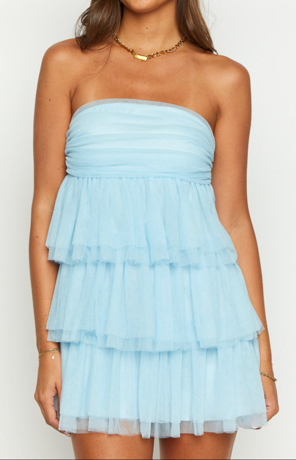 Bella Blue Mini Robe de fête