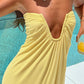 Abito lungo Samantha Yellow con spalle scoperte