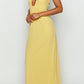 Abito lungo Samantha Yellow con spalle scoperte