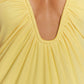 Abito lungo Samantha Yellow con spalle scoperte