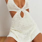 Celestina white knit mini dress 