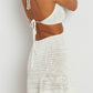 Celestina white knit mini dress 