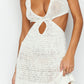 Celestina white knit mini dress 