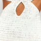 Celestina white knit mini dress 