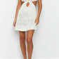 Celestina white knit mini dress 