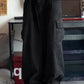 Schwarze Hip Hop Jeans mit Cargo Taschen und Geradem Bein