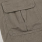 Graue Denim Cargo Shorts mit geradem Bein