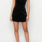 Lauretta Black Velvet Strapless Mini Dress