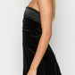 Lauretta Black Velvet Strapless Mini Dress
