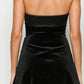 Lauretta Black Velvet Strapless Mini Dress