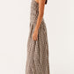 Aryanna Maxikleid - Brown Checkered