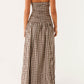 Aryanna Maxikleid - Brown Checkered