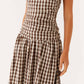 Aryanna Maxikleid - Brown Checkered