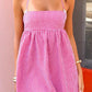 Scirocco Rotes Gingham Halter MiniKleid