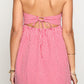 Scirocco Rotes Gingham Halter MiniKleid