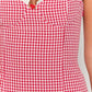 Beronia rotes Gingham Minikleid