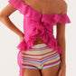Bruna Off Shoulder Top – Fuchsia