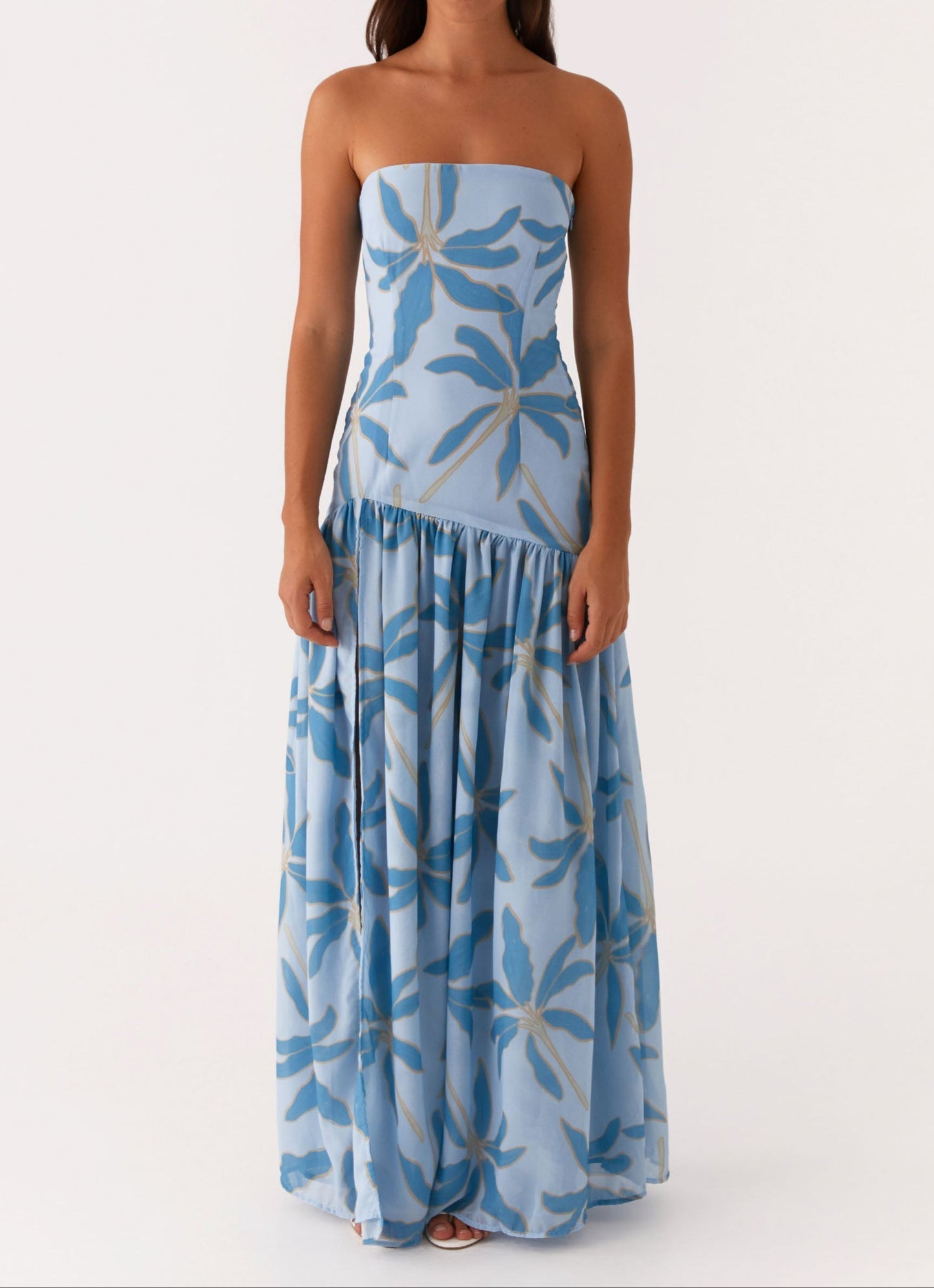 NICIA Épaule-maxikleid - bleu opulent