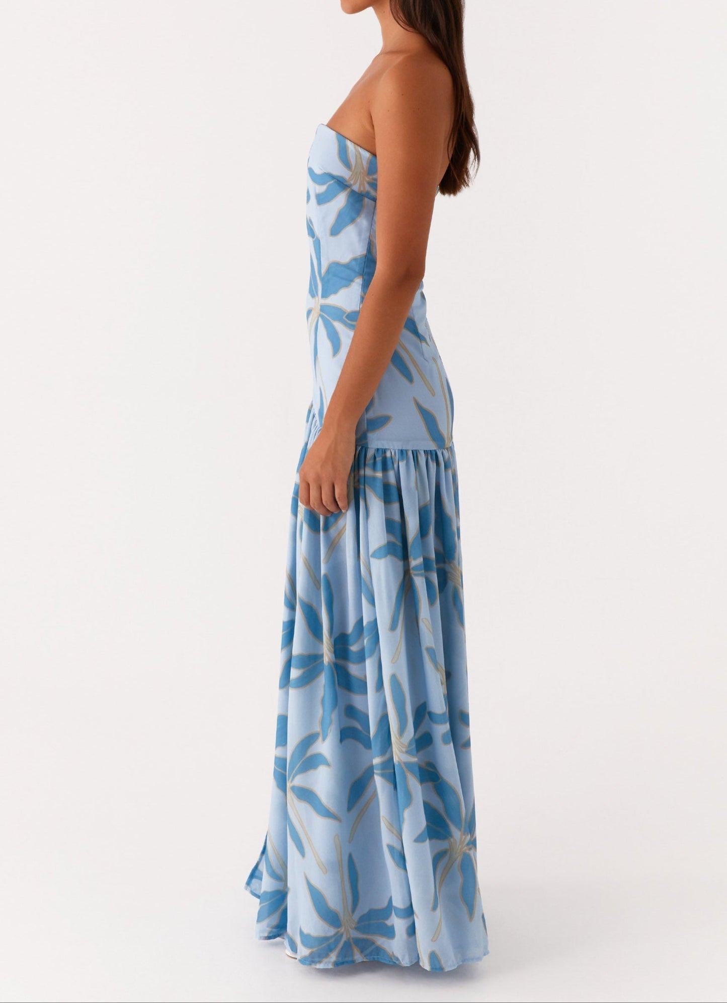 NICIA Épaule-maxikleid - bleu opulent